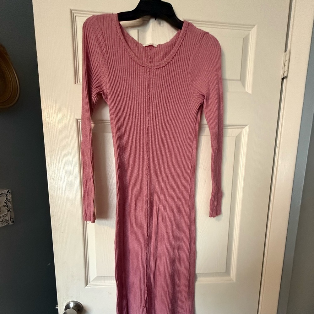 adidas Pink Ribbed Dress
